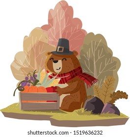 Bear Autumn Fun - Animals Seasonal Set