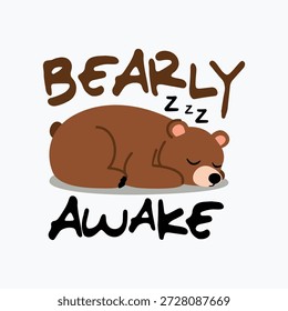 Oso despierto Oso durmiente de dibujos animados