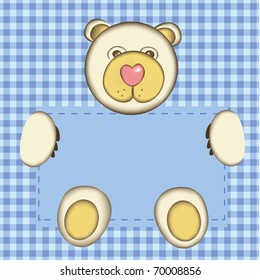 Bear for baby boy - baby arrival announcement