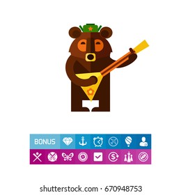 Bear with balalaika