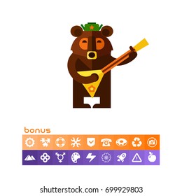 Bear with balalaika