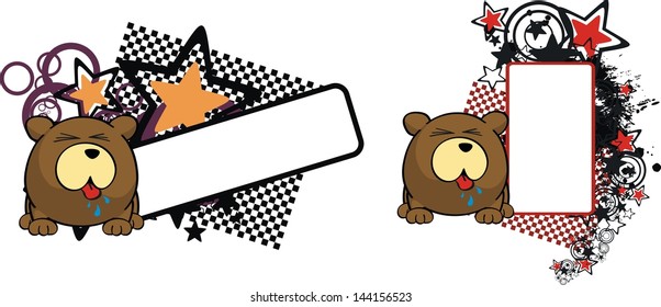 bear ball funny cartoon copyspace in vector format