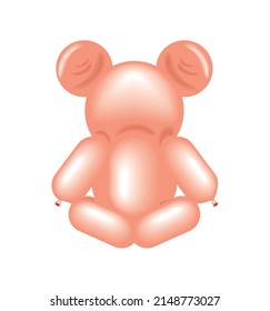 Bear Balloon Animal Icon Isolated