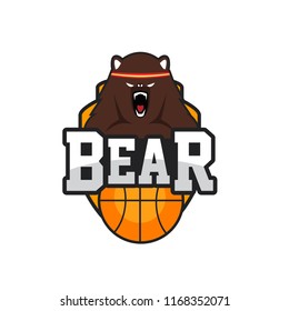 Bear Basketball Logo