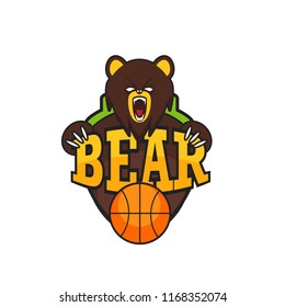 Bear Basketball Logo