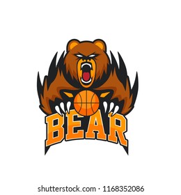 Bear Basketball Logo Stock Vector (Royalty Free) 1168352086 | Shutterstock