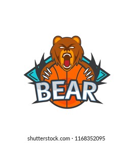 Bear Basketball Logo