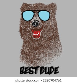 THE BEAR BEST DUDE WITH SUNGLASSES