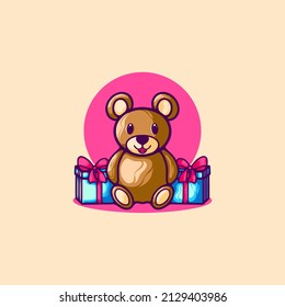 Bear Birthday Cartoon for your business or merchandise