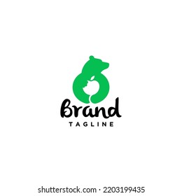 Diseño del logotipo de frutas Bear Bites