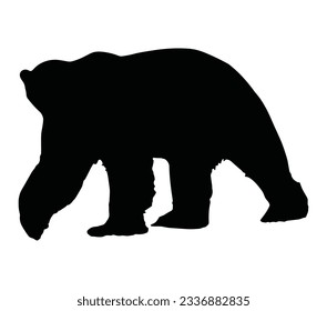 Bear Black Silhouette Vector Desain
