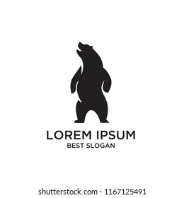 bear black vector logo icon designs