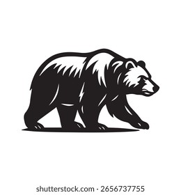 Bear black and white design