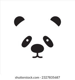 Bear black and white Icon logo
