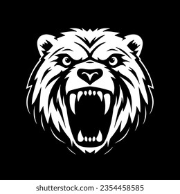 Bear - Black and White Isolated Icon - Vector illustration