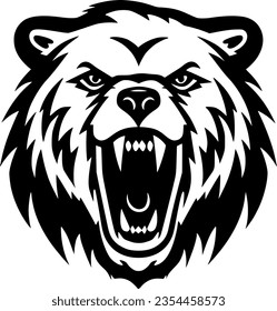 Bear | Black and White Vector illustration