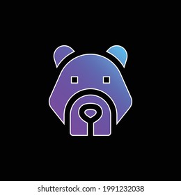 Bear blue gradient vector icon