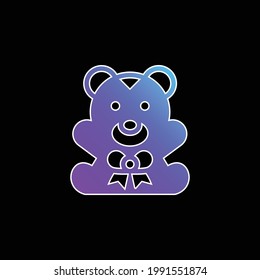 Bear blue gradient vector icon