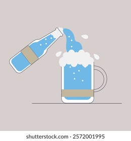 bear boto beer feel the mug illustration