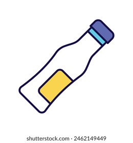 Bärenflaschensymbol mit weißem Hintergrund Vektorgrafik Stock Illustration