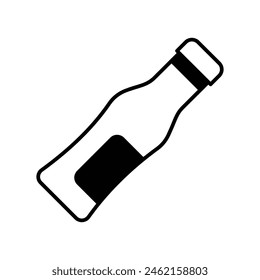 bear bottle icon with white background vector stock illustration