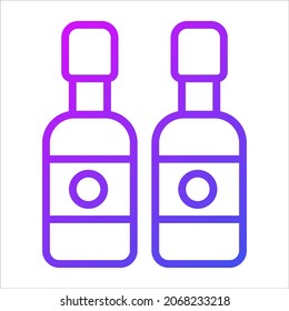 bear bottle vector outline icon. Modern colored outline symbols. Collection of traditional elements.
