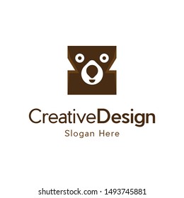 Bear Box Animal Creative Modern Logo