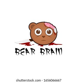 bear brain design vector art
