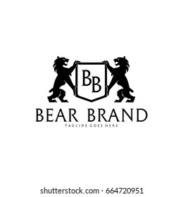 Bear Brand. Great Crest Logo For Your Business 