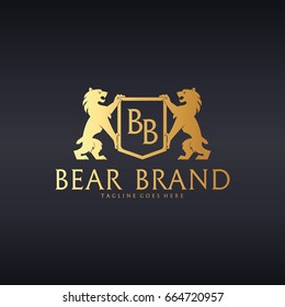 Bear Brand. Great Crest Logo For Your Business 