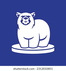 The Bear Brand Logo Mascot Design. Smile Bear Logo Design