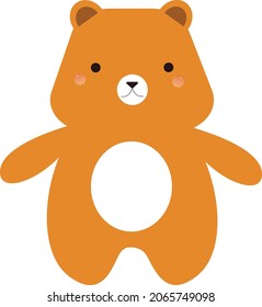 bear with brown color vector