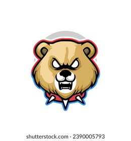 Bear bull angry mascot logo mascot design 