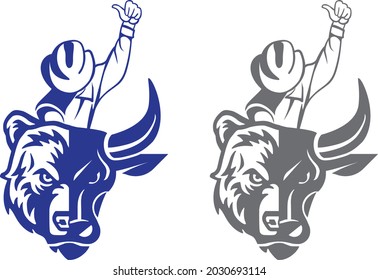 
Bear And Bull Trading Logo Template, Animal Vector And Business Finance Modern Design Template Inspiration Cliparts, Vectors, And  Illustration. Image 