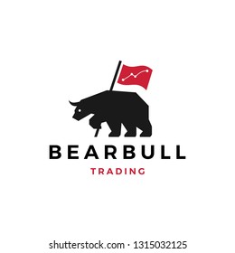 Bear Bull Trading Logo Vector Illustration Stock Vector (Royalty Free ...
