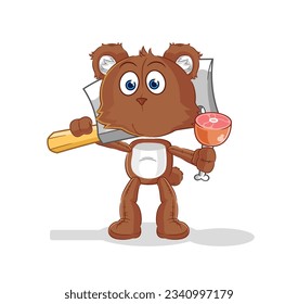 the bear Butcher illustration. character vector