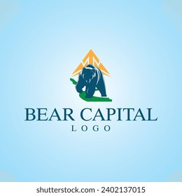 A Bear Capital Logo the logo can be used for both capital symbol as well as related to capital industry