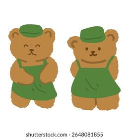 Caricatura de urso como vetor barista