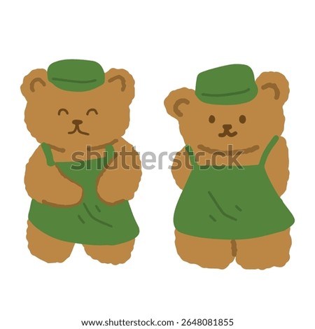 Bear cartoon as barista vector