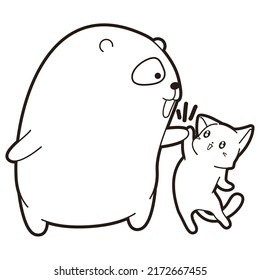 Bear cartoon character coloring page