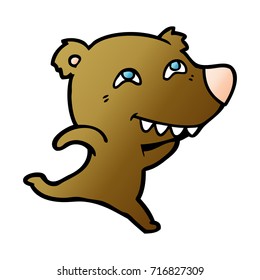 bear cartoon character with protest sign