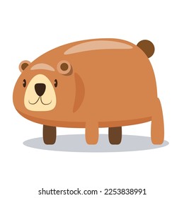 ilustración vectorial de caricatura de oso