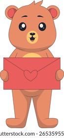 Bear Cartoon Character. Vector Illustration Design
