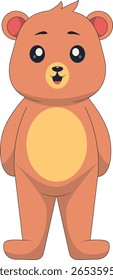 Bear Cartoon Character. Vector Illustration Design
