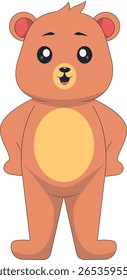 Bear Cartoon Character. Vector Illustration Design