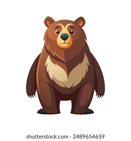 Bear cartoon color illustration design