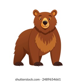 Bear cartoon color illustration design