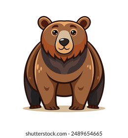 Bear cartoon color illustration design