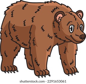 Bear Cartoon Colored Clipart Illustration