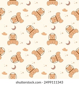 Bear cartoon cute animal pattern 